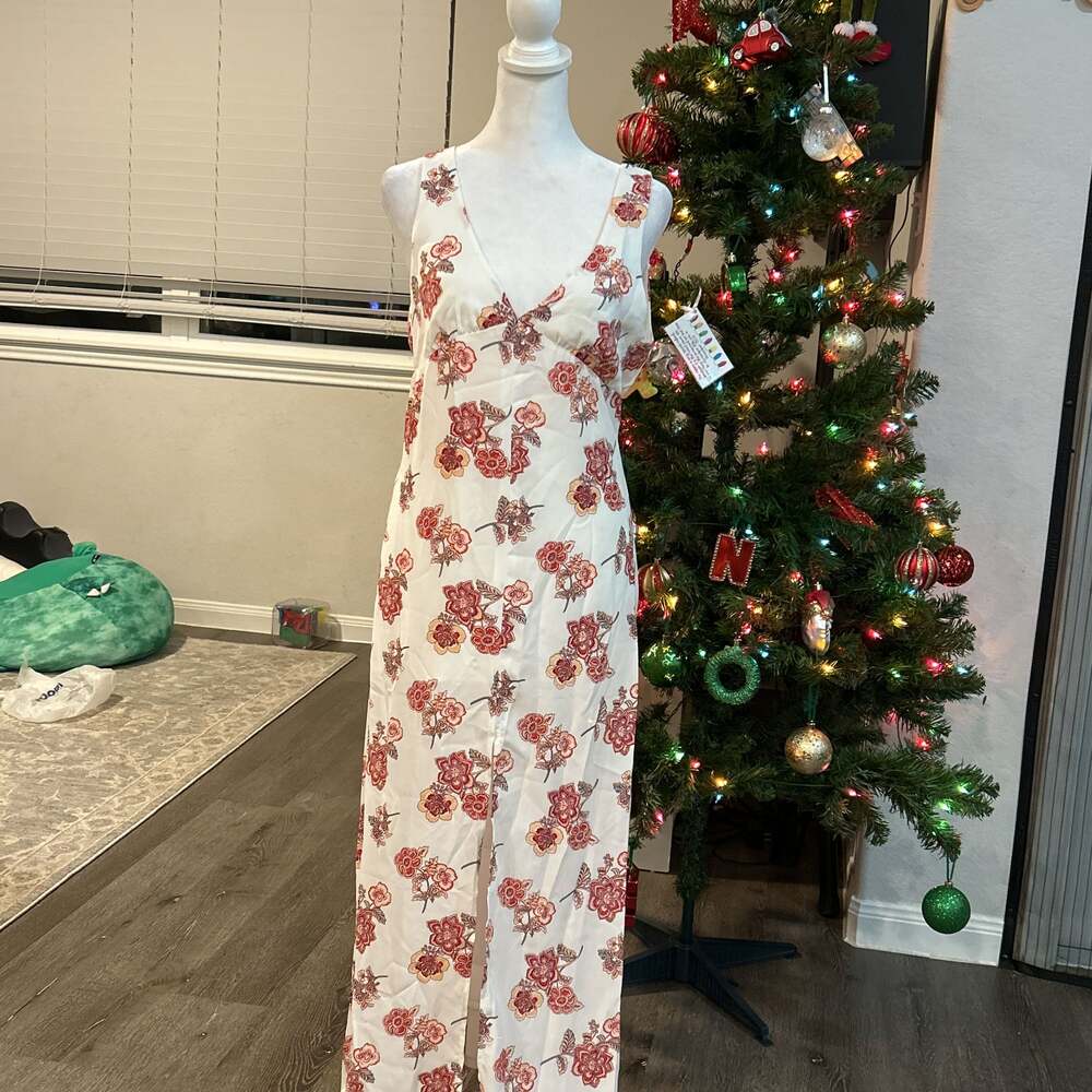 Forever 21 Tropical Print Cut Out Summer Dress Size S Cute Summer maxi